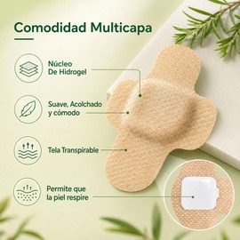 16 Patches para Uñas con Aceite de Árbol de Té - Parches de Hidrogel para Uñas Gruesas y Decoloradas - Mejora la Apariencia y Vitalidad de las Uñas Quebradizas - Diseño Transpirable y Protector（2pcs）