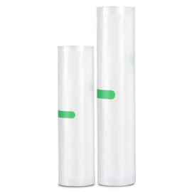 Diboniur 2 Rolls of Vacuum Bags Food 28 x 20 x 500 cm Foil Rolls for Vacuum Sealers Vacuum Sealing Film Boil-Proof and Sous Vide Freezer Bags, BPA-Free, Compatible, PE, Transparent