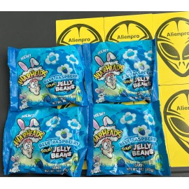 Jelly Belly 4Warheads Blue Raspberry Sour Jelly Beans Candy 4oz each Sealed bag