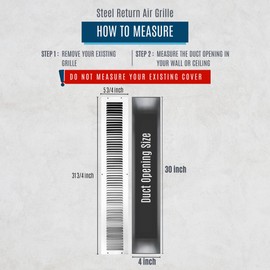 Fits 16x10 Duct Opening | Steel Return Air Grille by Handua | Vent Cover Grill for Sidewall and Ceiling | White | HVAC Cold Air Intake Grille | Outer Dimensions: 17.75"W X 11.75"