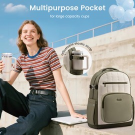 LOVEVOOK Women's Backpack, 15.6 Inch Laptop School Backpack Girls with Laptop Compartment, Waterproof Daypacks, Travel Backpack, Work Bag, Elegant School Bag, Teacher Bag for University, Office