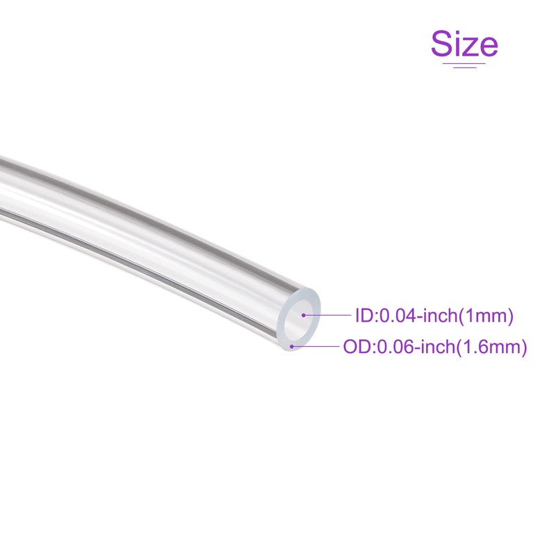 DMiotech 1 mm Inner Diameter 1.6 mm Outer Diameter PVC