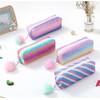 DUORUIMI Rainbow Pencil Case Pen Case Large Capacity Glitter Office