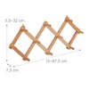 Relaxdays Wooden Wall Coat Rack, Extendable Coat Rack, 10 Coat