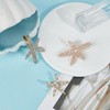 NICENEEDED 3 PCS Starfish Hair Clips, Gold Rhinestone Pearls Crystal