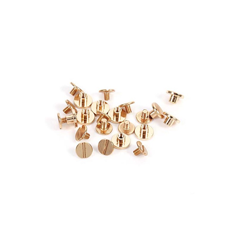 01 Wholesale Solid Brass Button Stud Screw Nail Screwback Leather