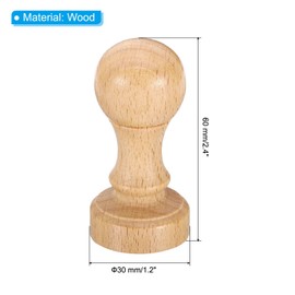 PATIKIL 30mm Stamp Wood Round Handle, 8 Pack Wooden Knobs Stamp Mounts Drawer Pulls for Stamp Making DIY Crafting Scrapbooking, Brown