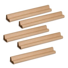 WedDecor 36cm Wooden Rack Letter Tile Stand Holder Replacement Piece Wood Alphabet Trays for Word Spelling Board Games Decorating Scrapbook DIY Craft Projects, 5pcs