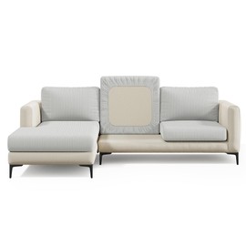 Nolan Interior Magic Sofa Cover - Wheat Pet-Proof Sofa Seat Cover - Small, Chrome Grey - Easy Installation, Stain Resistant, Machine Washable, Stretchy Covers for Sectional Couches and Sofas