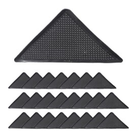 Relaxdays Carpet Non-Slip Pads, Set of 24, Non-Slip Carpet Corner Holders for Tiles, Laminate, Wooden Floor, Black