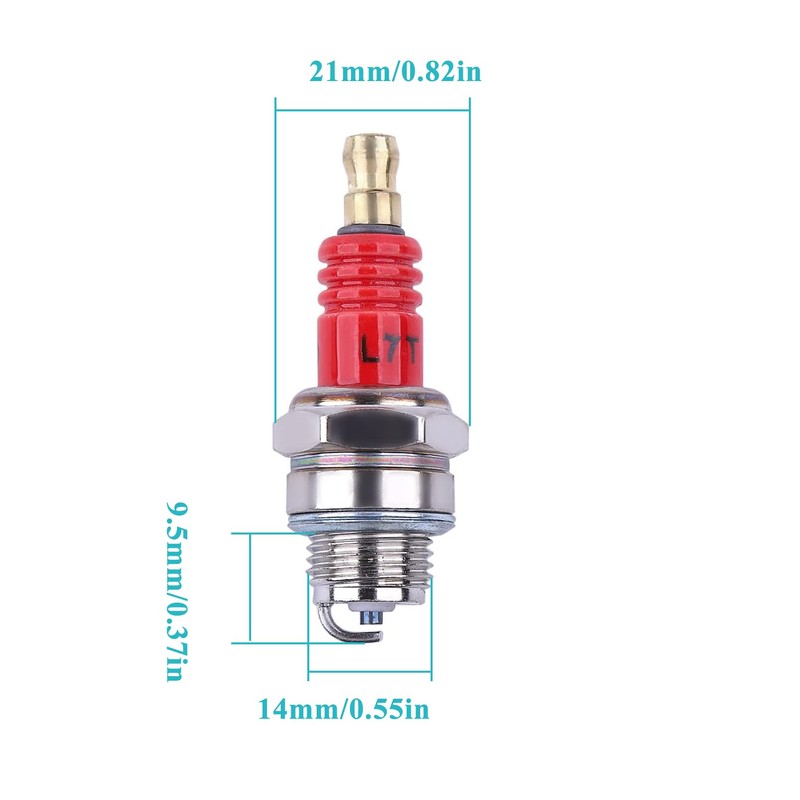 Atunee 3 Pack L7T Spark Plug for 2-Stroke Small Engine