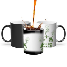Thermoreagierende Tasse Magische Tasse – Earth Day, Every Day Ökologie Umwelt Bio Vielfalt – 325 ml