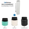 Fernco PDSC-43 Downspout Storm Drain Connector, Pack of 1, Black
