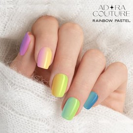 Adora Couture Tiras de uñas de gel semicuradas con 30 piezas - Kit de manicura de calidad de salón para mujeres, aplicaciones fáciles, incluye almohad