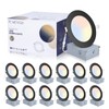 12 Pack Recessed Lighting 4 Inch with Junction Box, 5CCT