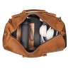 TIDING Custom Weekender Overnight Genuine Leather Travel Bag Duffel Bag