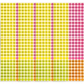 Operitacx 25 Blatt Flohmarkt-Preisaufkleber Preisschilder Mit Vorab Angegebenen Preisen Verkaufsaufkleber Marktpreisaufkleber Runde Preisschilder Für Den Einzelhandel