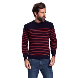 Armor Lux Men's Molène Jumper, Multicoloured (I78 Navire/Rouge Piment I78 Navire/Rouge Piment), L