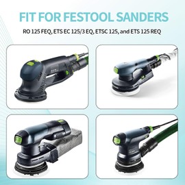 60-Pack 5 Inch 9 Hole 120 Grit Sanding Discs, Heavy-Duty Hook and Loop Film Backing Sanding Discs - Sandpaper for Festool & Random Orbital Sanders