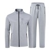 MoFiz Men Running Sweatsuit Full Zip Active Tracksuit Set Casual