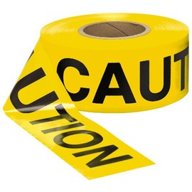 Swanson Tool Co., Inc BT100CAU2 Disposable Barricade Tape, 3 in W X 1000 Ft L X 2 Mil T, Caution, Polyethylene, 300 Feet, Yellow & Black Print
