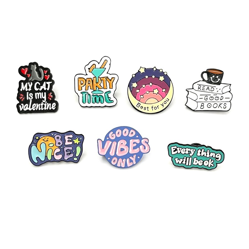 Cute Enamel Pin Set Lapel Pins Brooches Cartoon Brooch Badge