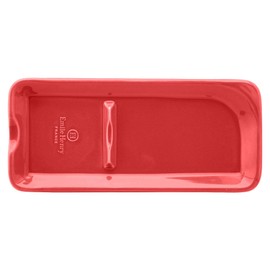 Emile Henry Made in France Burgundy Ridged Spoon Rest, Burgundy Red (340262)