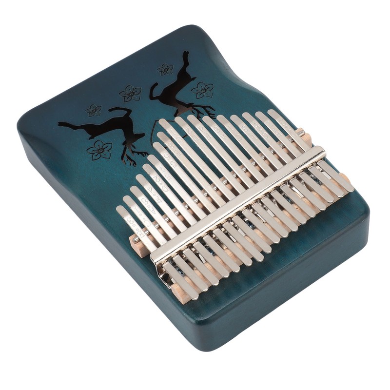 Finger Thumb Piano 17 Keys Exquisite Engraved Pattern Wood Kalimba