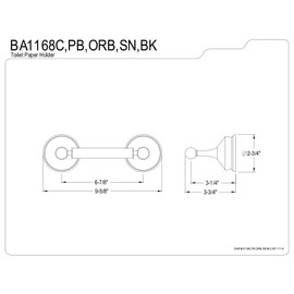 Kingston Brass BA1168SN Vintage Toilet Paper Holder, Satin Nickel, 9-5/8" Length