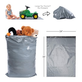 Large Postage Bags by Calzette Extra Strong Polythene Grey Mail Envelopes for Packaging Clothes Parcel Self Seal Storage Bags 24"x 36"