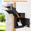 Through-Wall Locking Drop Box with Adjustable 6.63-11.7 Inch Chute, Heavy