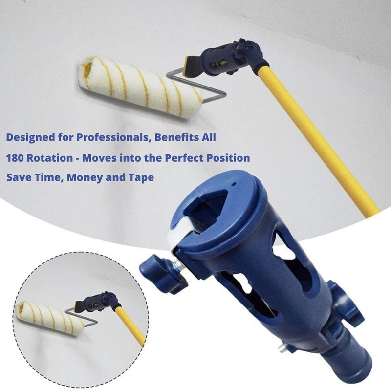Multi-Angle Paint Brush Extender - Extension Pole Attachment Holder for