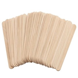Lahviuu Eyebrow Wax Sticks,100 Pcs Wooden Waxing Applicator Sticks Small Wax Spatulas Applicator Tongue for Body Facial Hair Nose Eyebrow Removal(150x18 mm)