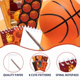 littkeef cliaet 24 Pcs Sports Mini Notepads Basketball Baseball Football Soccer Party Favors Goodie Bag Stuffers Notepads Spiral Mini Notebooks for Teens Teacher Classroom Reward