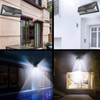 LED Inductive Solar Wall Lamp IP44 Waterproof Black Shell White