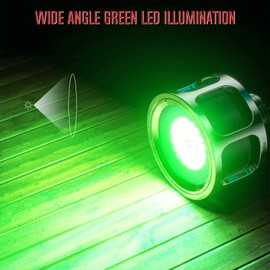 Tendelux Drain Plug Light, Super Bright 36 LEDs Underwater Boat Light, Replaces Standard 1/2" NPT Drain Plug and Adds Lighting for Cruising, Fishing & Fun (Green)
