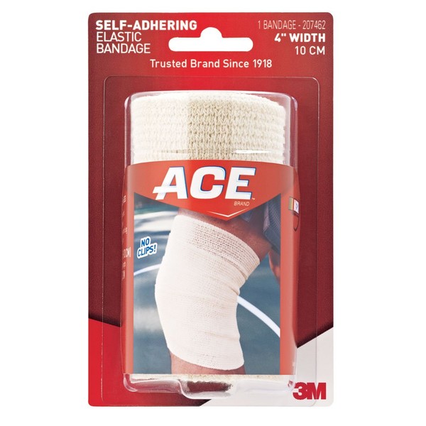 ACE 4" Self-Adhering Elastic Bandage, White
