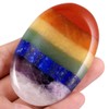 mookaitedecor 7 Chakra Thumb Worry Stone Oval Shape Polished Bag