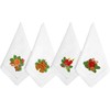 HCRAFT Embroidered Cotton Table Napkin, Cloth Napkins Set of 4