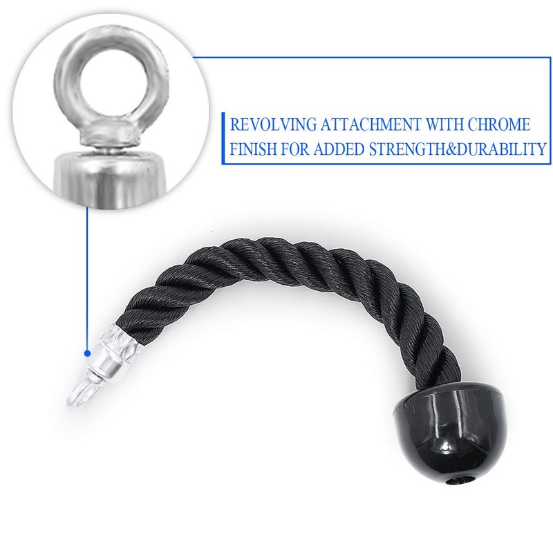 Luwint Tricep Rope Cable Attachment, Heavy Duty Coated Pull Down