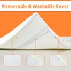 HOMBYS Memory Foam Bed Mattress Topper with Removable Cover, Massage