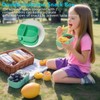 ZuazKyy 2-Pack Silicone Reusable Snack Containers with Lids, Double Compartment