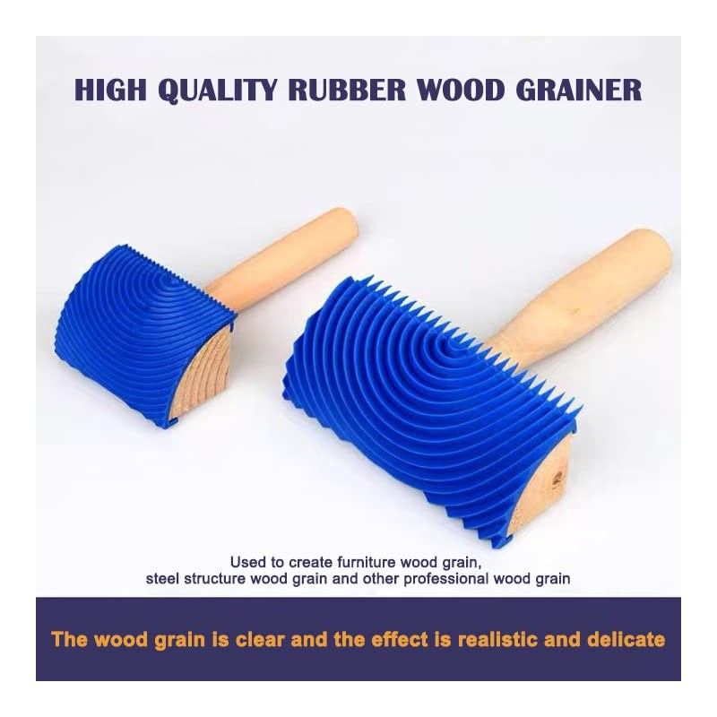 Utoolmart Wood Graining Painting Tool, Art Paint Rubber Wood Graining