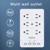 Multi Plug Outlet Surge Protector Nikleb, 12 Electrical Outlets Extender