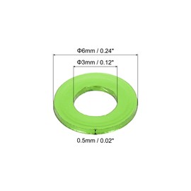 QUARKZMAN 30pcs M3 Flat Washer Anodised Aluminium Round Countersunk Washer Hole Diameter 3 mm/0.12 Inch for Screw RC/FPV/PC/Drone/Mechanical Accessories Model Parts (Green)
