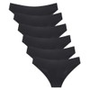 COSOMALL 6 Pack Women's Invisible Seamless Bikini Underwear Half Back