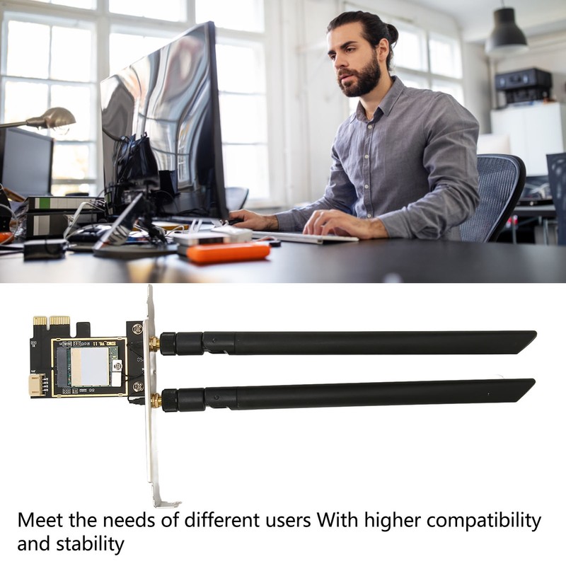 PCIe Network Adapter RTL8822CE 2.4G 5G Dual Band 1200Mbps Bluetooth