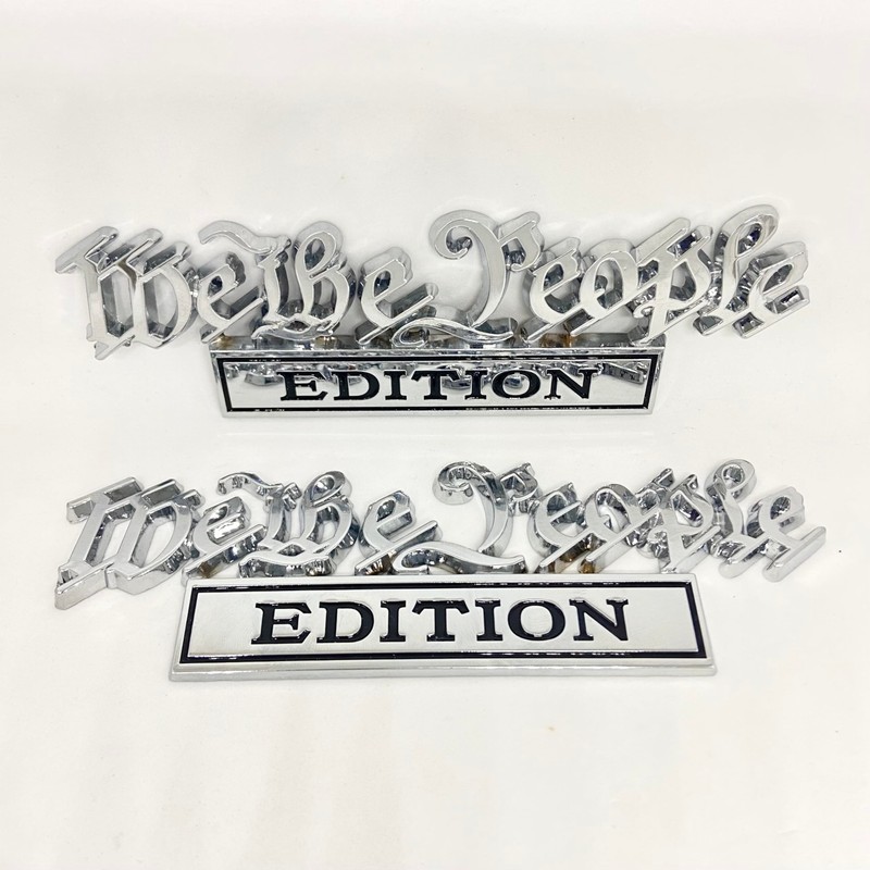 2 Pack We The People Edition Car Emblem - 3D