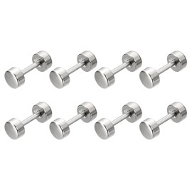 sourcing map Pack of 8 Metal Bag Straps Connection Buckle 12 x 22 mm Purse Screws Rivets Dumbbell Shape for Handbag Belt Handle Connective Decoration (Silver Tone)