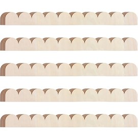 24 Pack Unfinished Scalloped Decorative Wood Trim Scalloped Edge Decorative Wood Molding Cute DIY Moulding Trim for Home Wall Cabinet Shelf and Window Door (15.75 x 1.57 Inch)